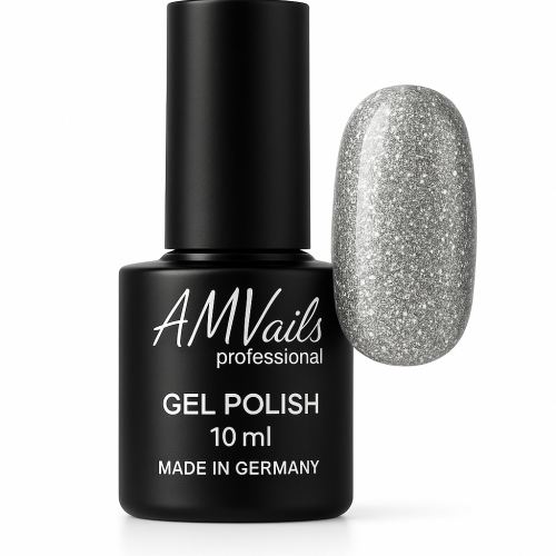 AMV Gel Polish Silver Glitter